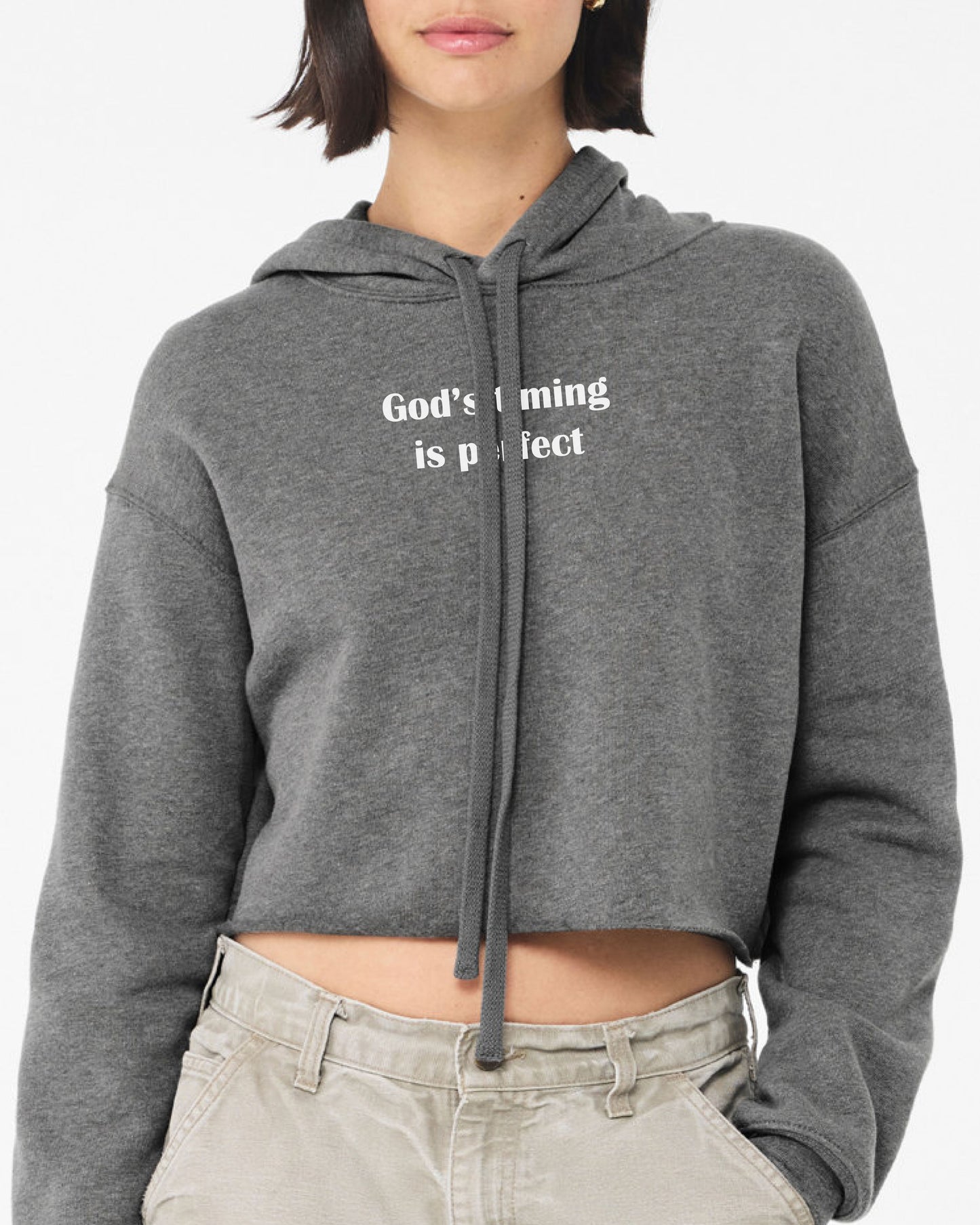 God's Timing is Perfect Hoodie Cropped