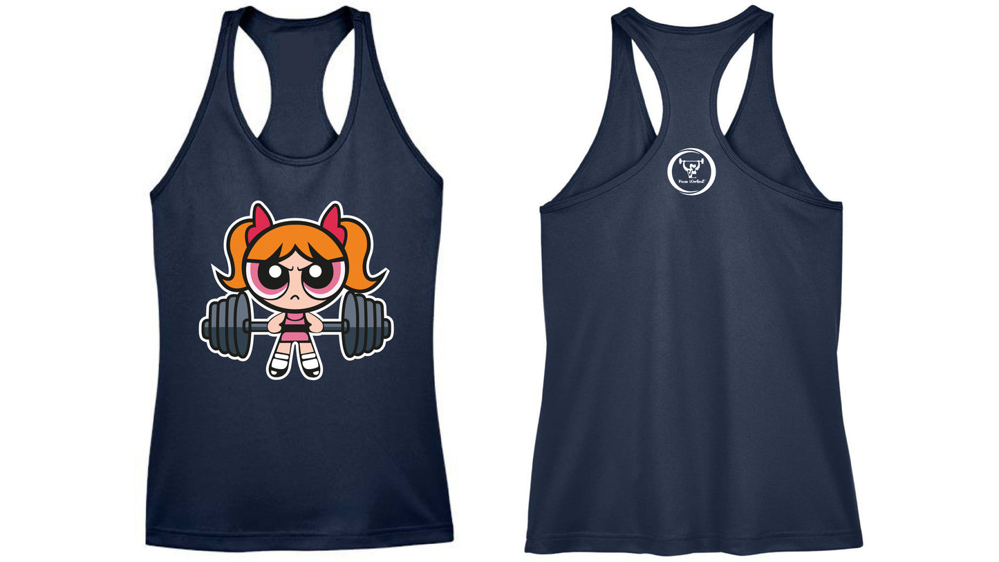 BOMBOM racerback DriFit tank top - powderpuff series