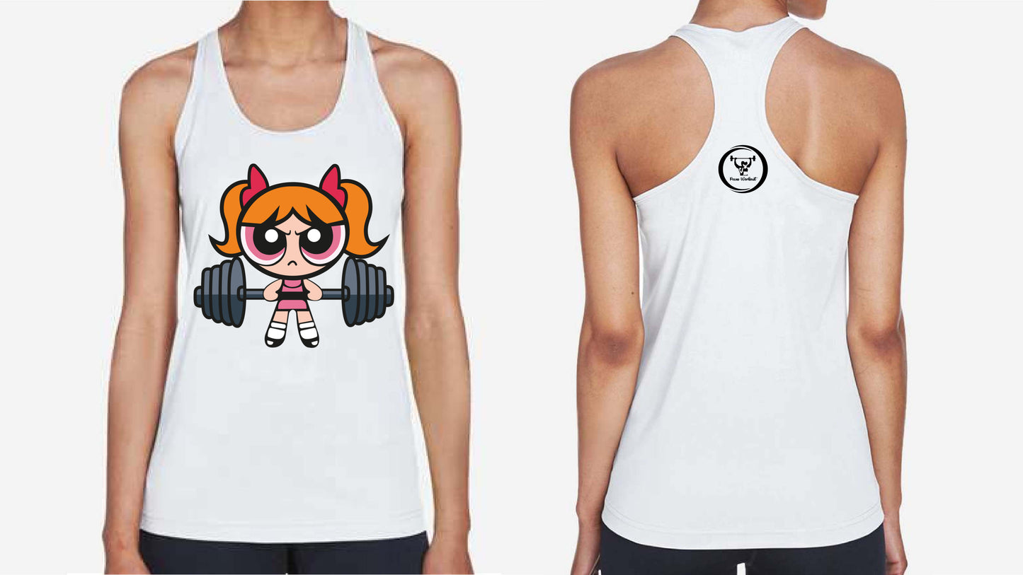 BOMBOM racerback DriFit tank top - powderpuff series