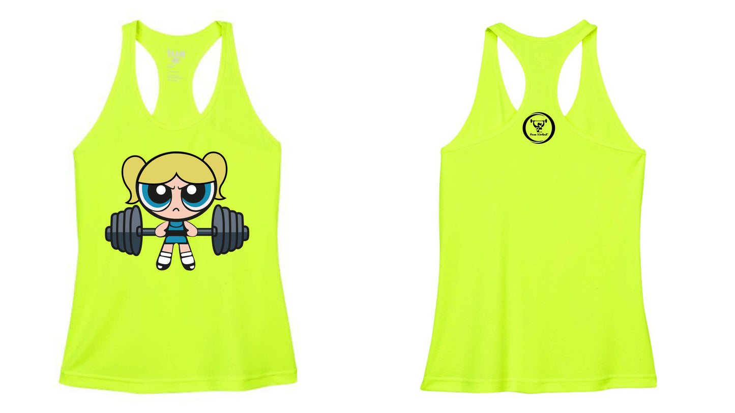 BURBUJA racerback DriFit tank top - powderpuff series