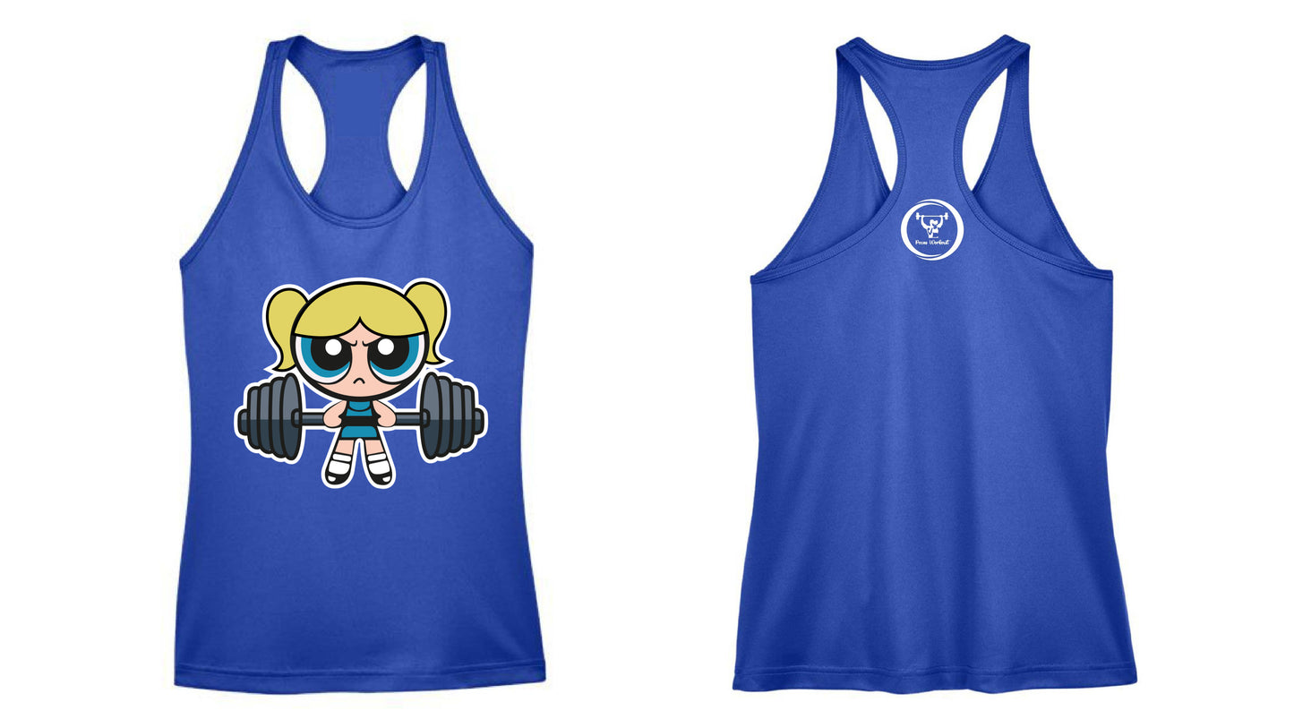 BURBUJA racerback DriFit tank top - powderpuff series