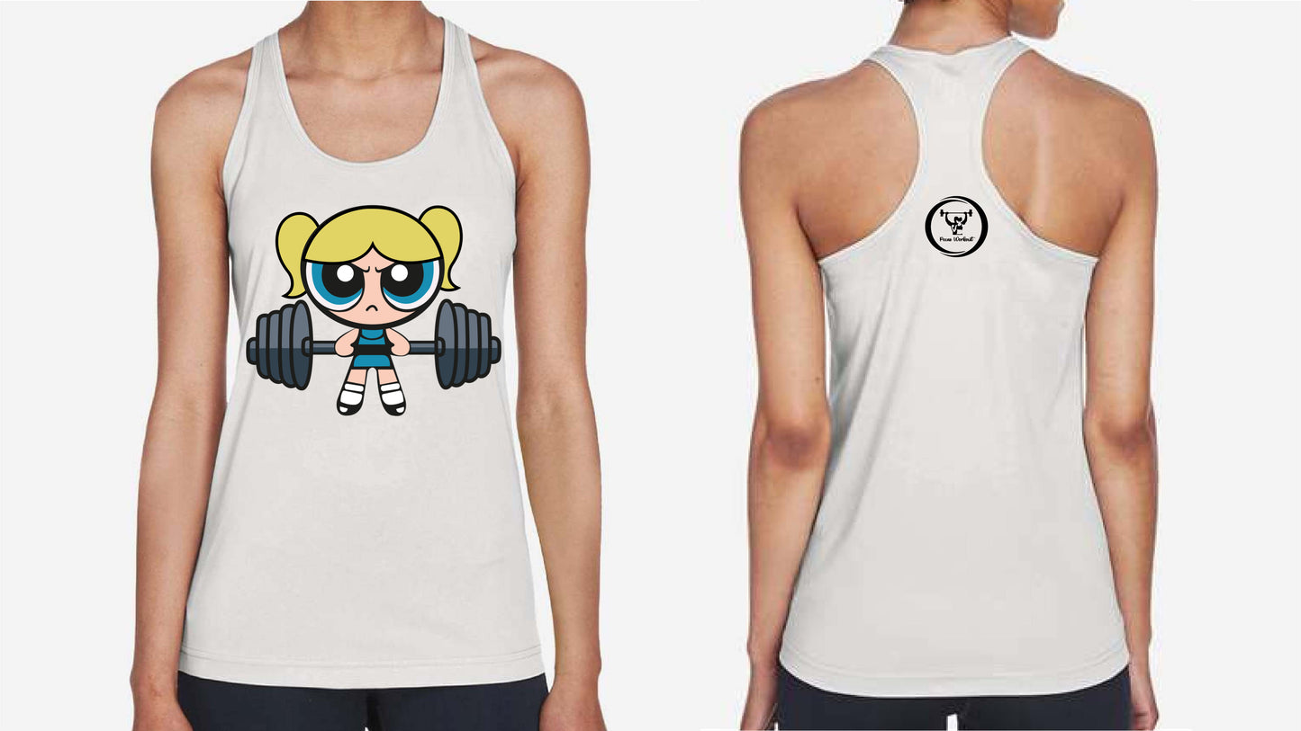 BURBUJA racerback DriFit tank top - powderpuff series
