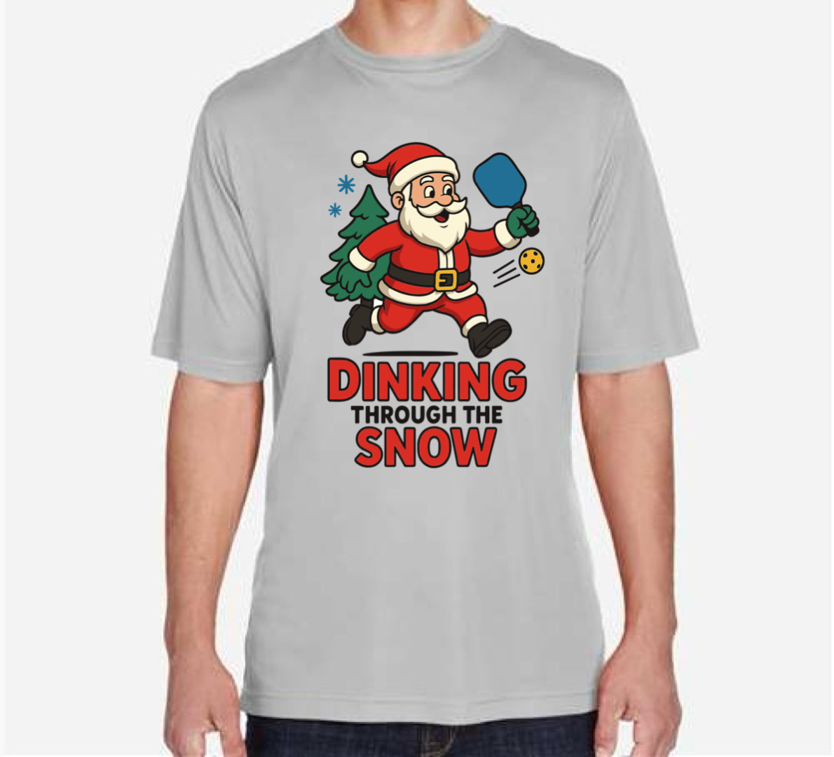 Dinking through the snow Santa Tshirt