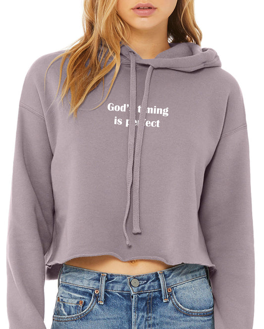 God's Timing is Perfect Hoodie Cropped